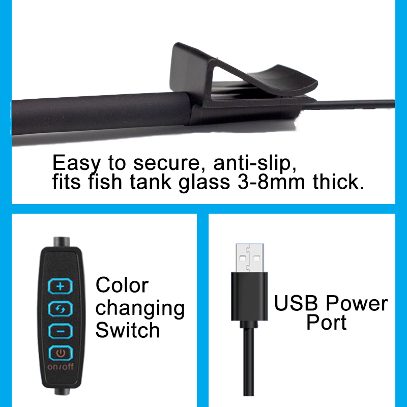 USB Aquarium LED Lamp Fish Tan - Aquarium Plant Ornament ulasan dan harga