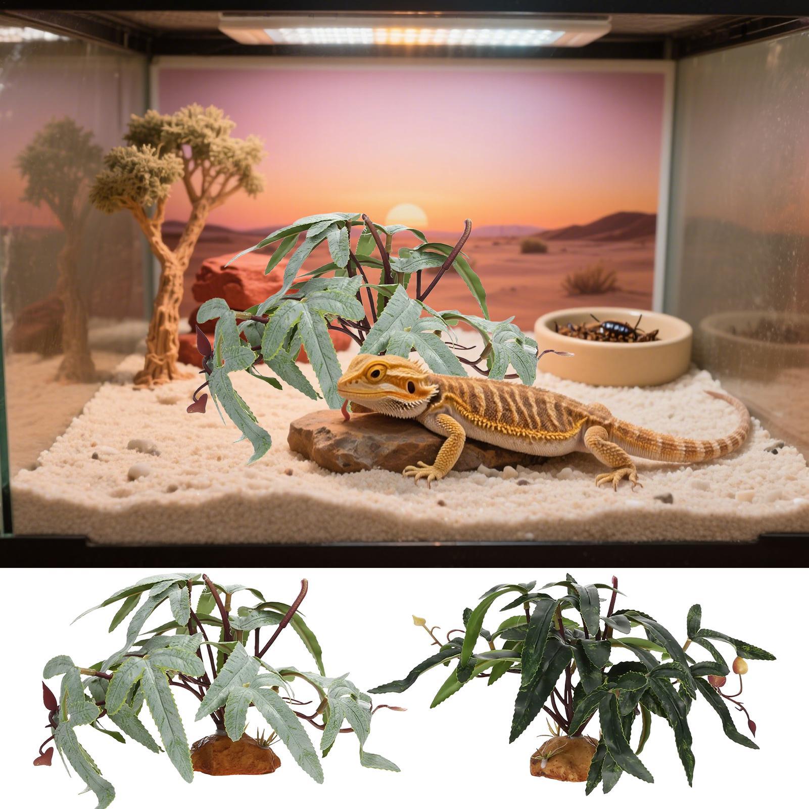 Fake Reptile Plants Snake Tank - Aquarium Plant Ornament ulasan dan harga