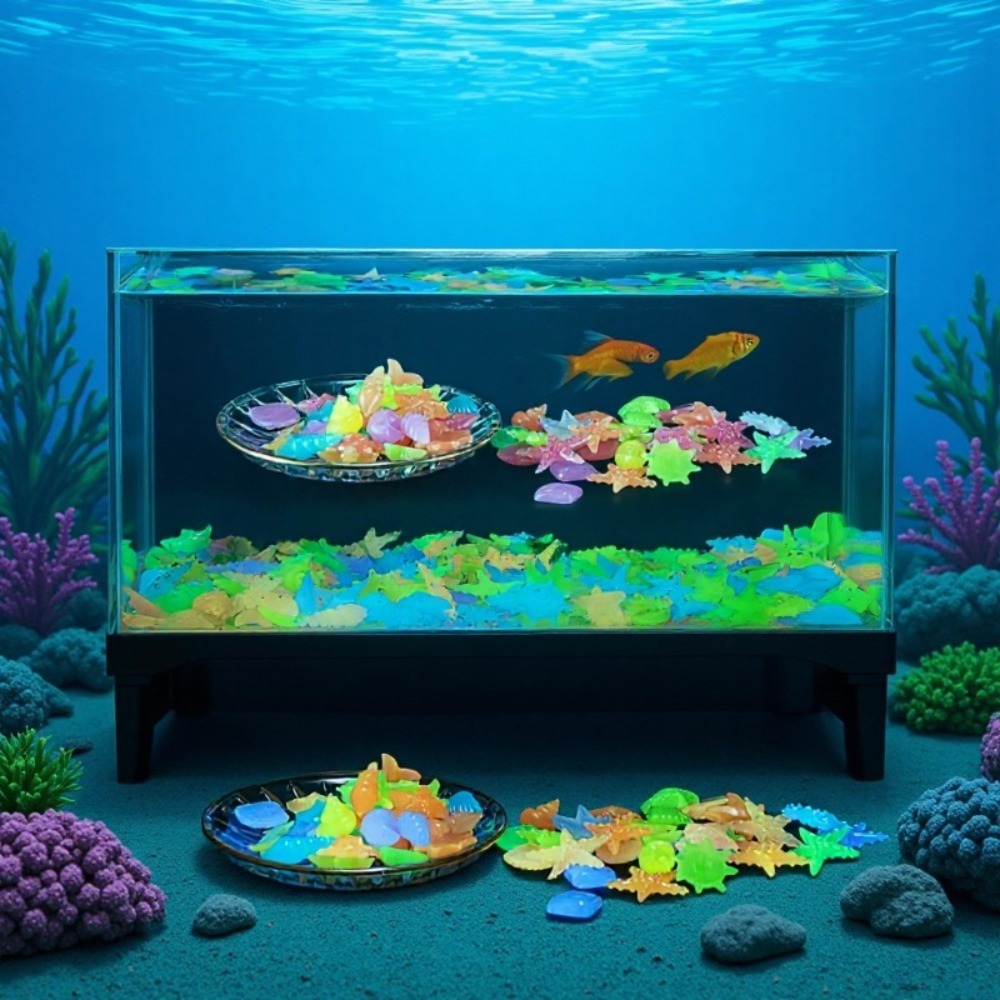 Glowing Luminous Ocean Stones  - Aquarium Plant Ornament ulasan dan harga