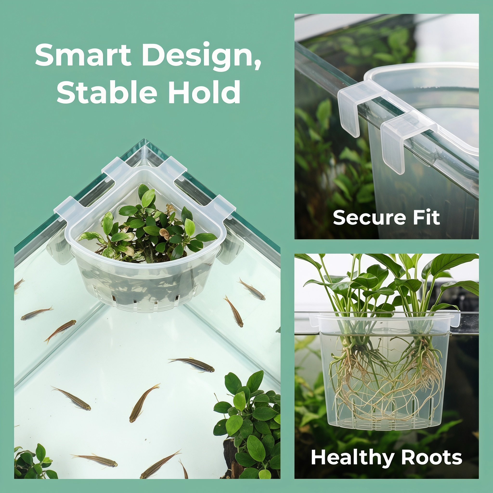 4Pcs Aquarium Hanging Corner P - Planted Aquarium Aquascape ulasan dan harga