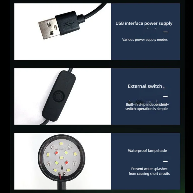 USB LED Fish Tank Clip Lamp Hi - Aquarium Plant Growth ulasan dan harga